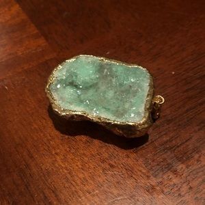 Blue-green crystal charm